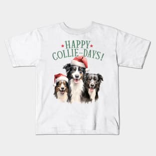 Christmas Collies Pun Kids T-Shirt